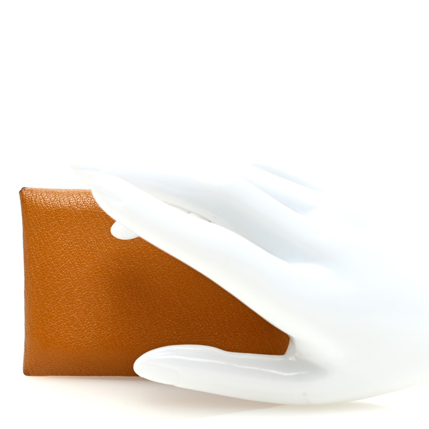 Hermes Chevre Mysore Verso Calvi Card Case Caramel Rose Shocking 2 of 8