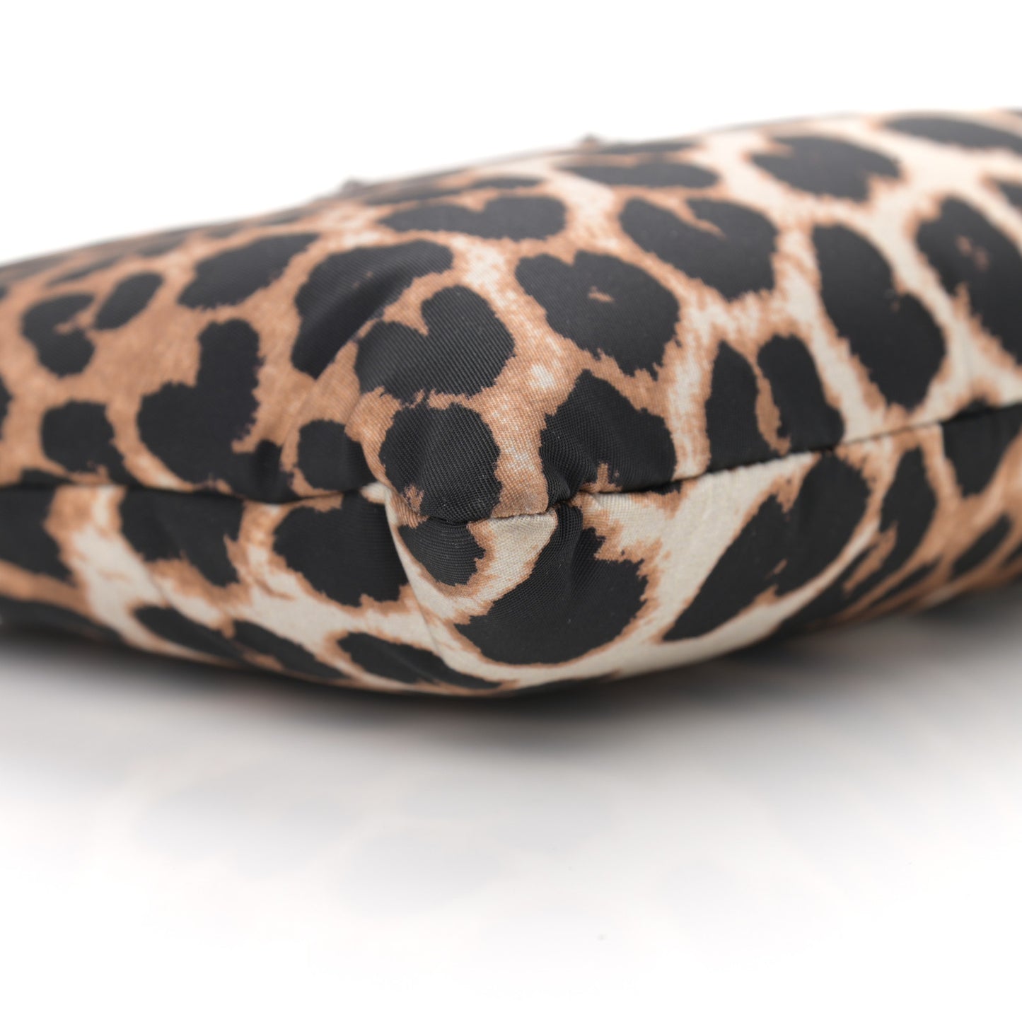 Tessuto Soft Nylon Leopard Print Crossbody Avorio