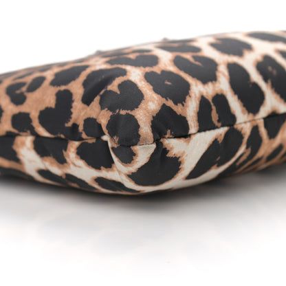 Prada Tessuto Soft Nylon Leopard Print Crossbody Avorio 9 of 10