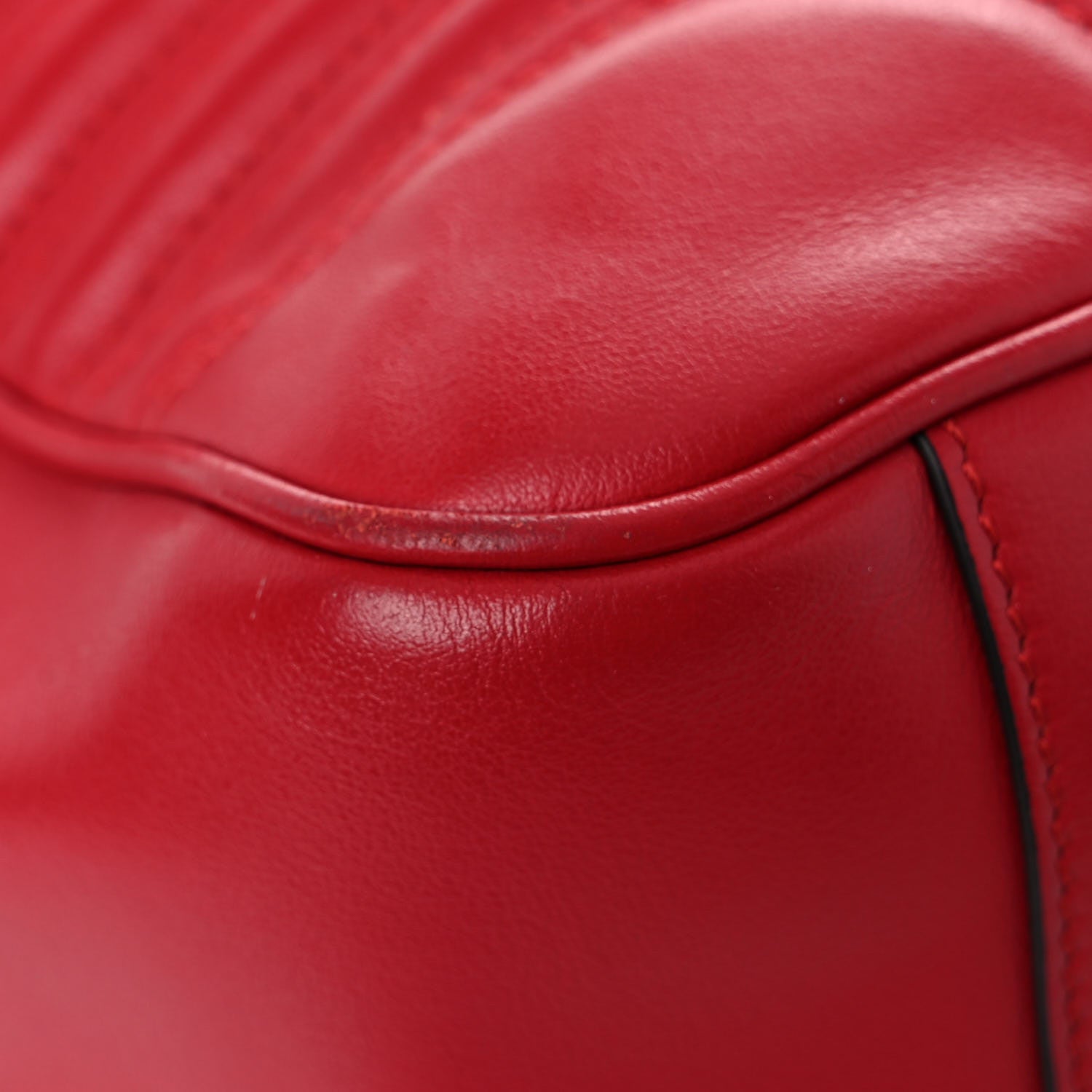 Gucci Calfskin Matelasse Large GG Marmont Shoulder Bag Hibiscus Red 8 of 17