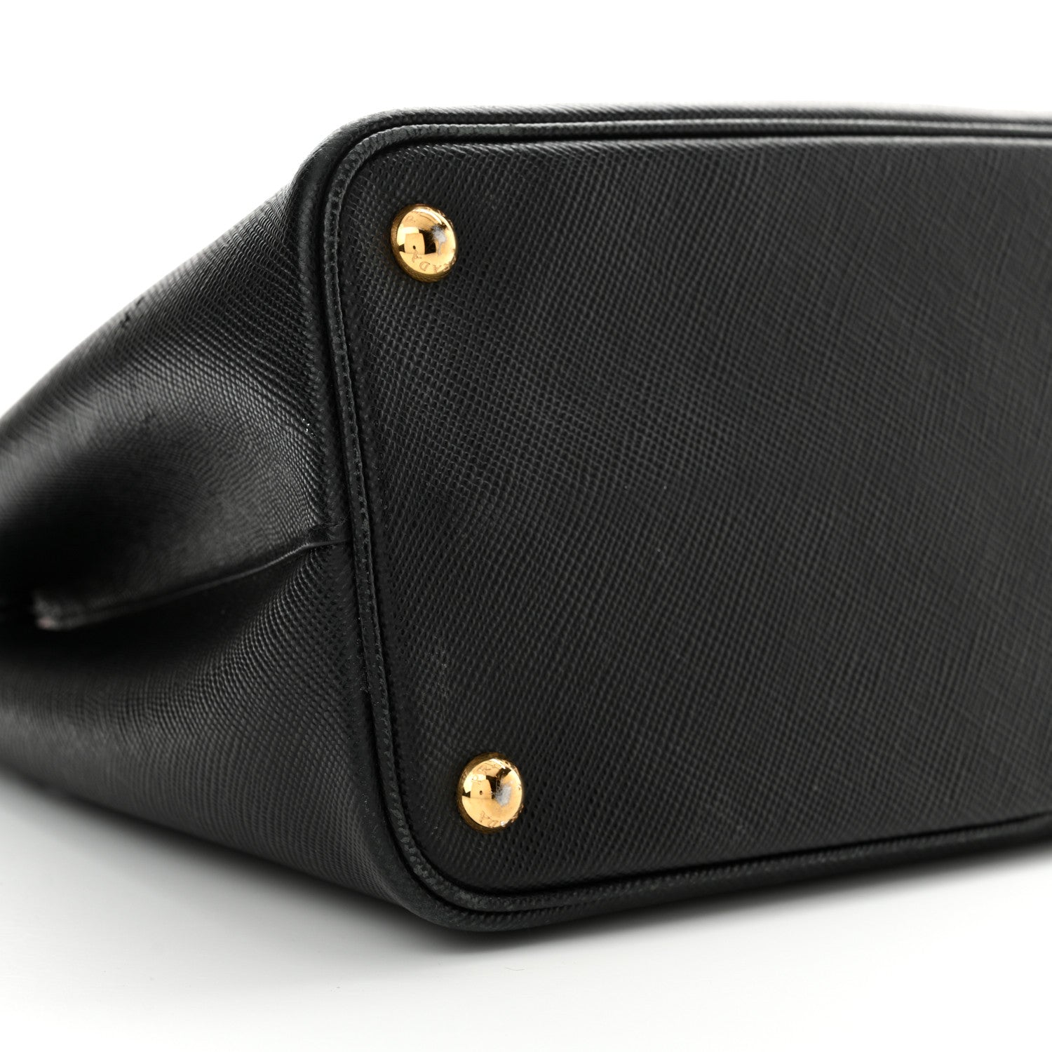 Prada Saffiano Cuir Small Double Bag Black Fuoco 8 of 16