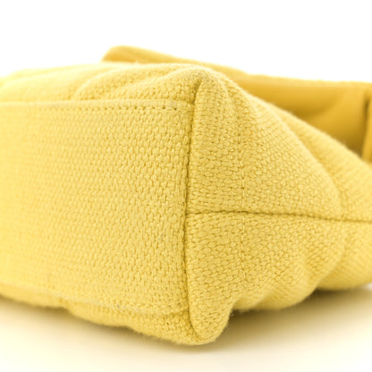 Saint Laurent Canvas Quilted Toy Loulou Puffer Monogram Chain Satchel Jaune Citron 10 of 11
