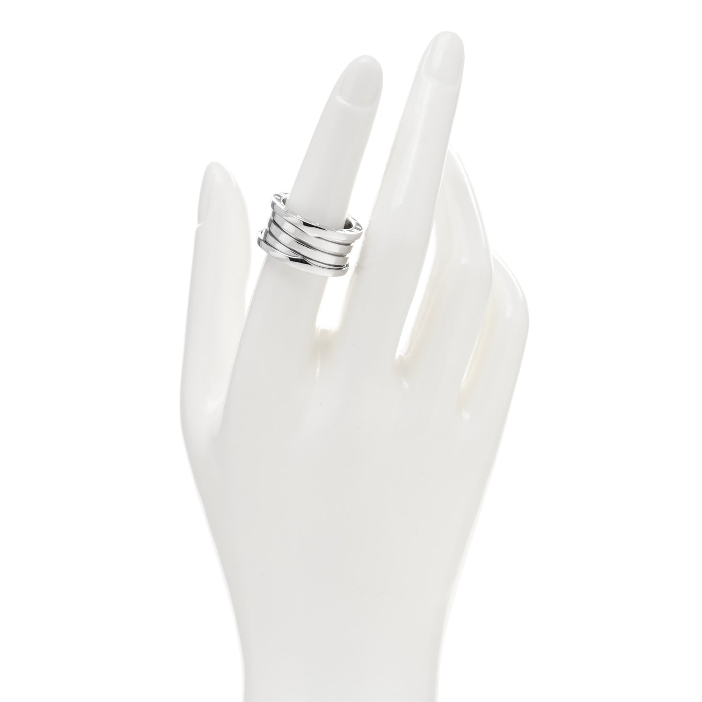 18K White Gold B.Zero1 Four-Band Ring 55 7.25
