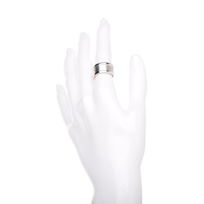 Cartier 18K White Gold 10mm Logo De Ring 49 4.75 2 of 5