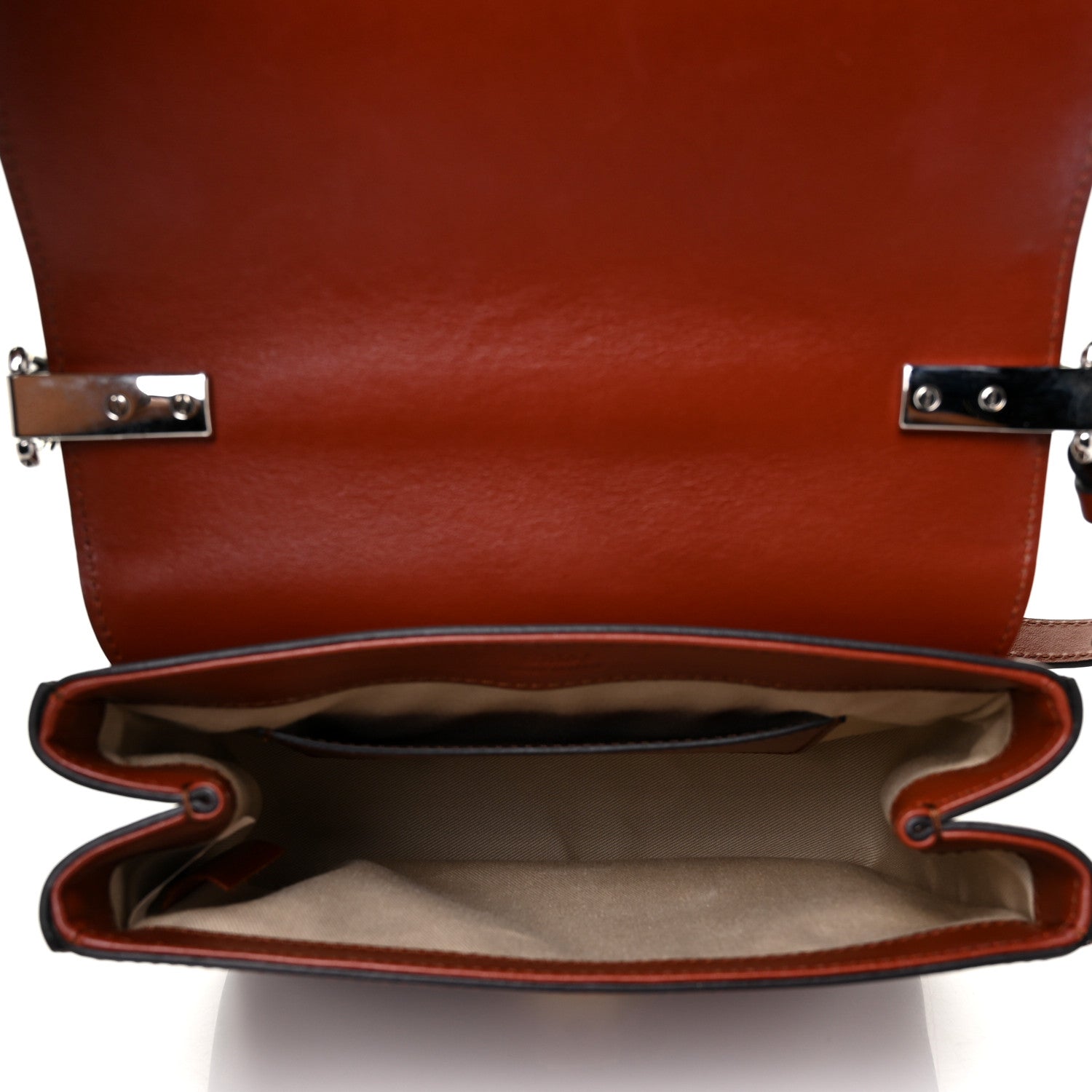 Chloe Calfskin Small C Double Carry Sepia Brown 7 of 8
