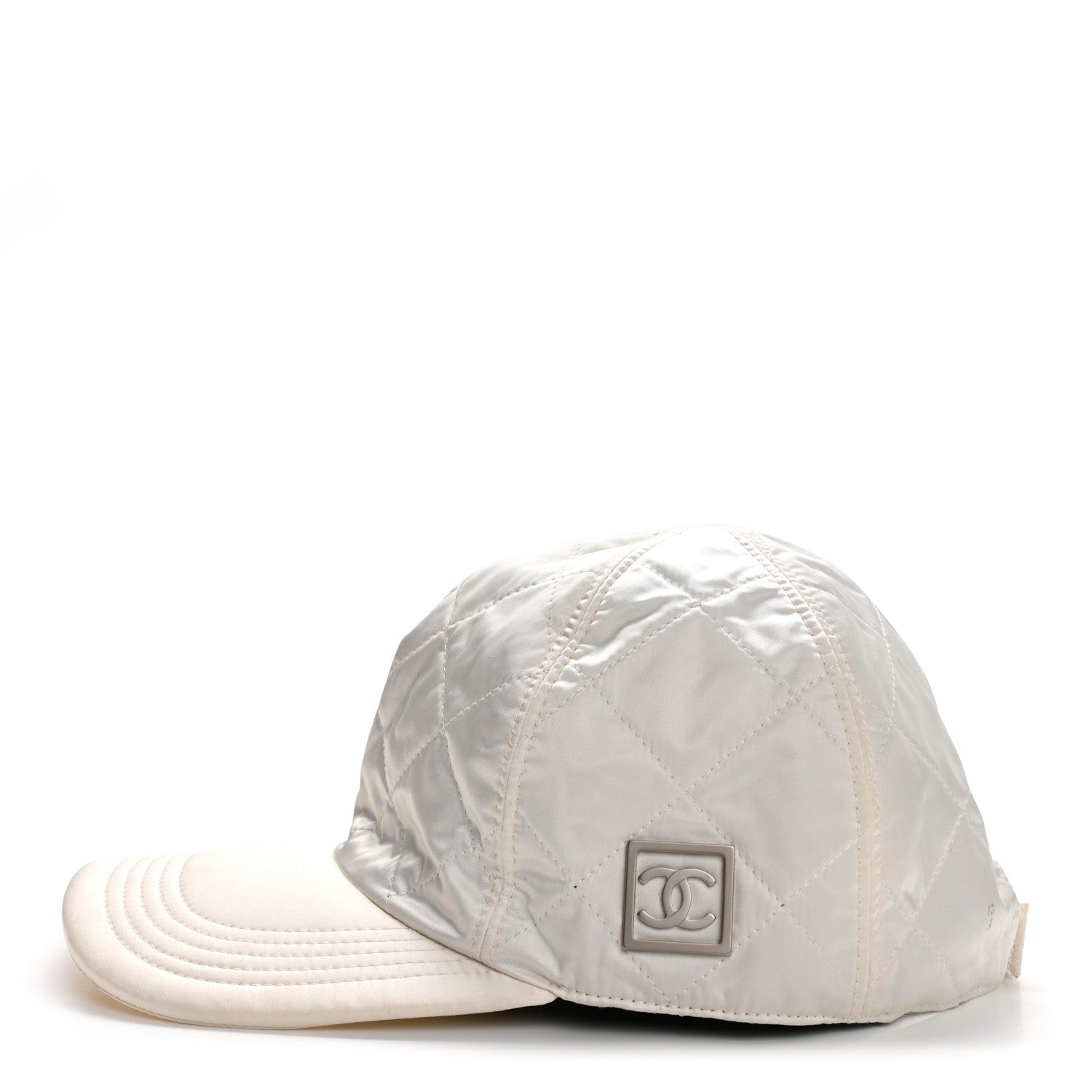 Chanel Nylon Quilted Cap Hat M White 8 of 18