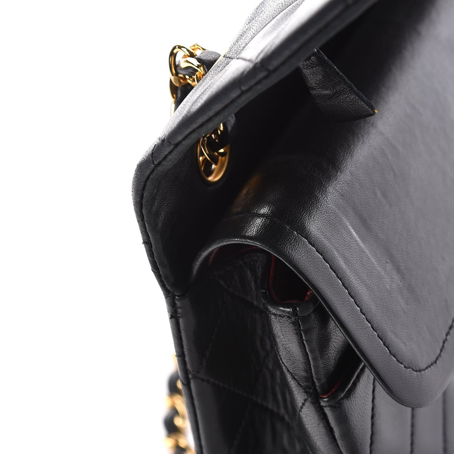 Chanel Lambskin Quilted Medium Double Flap Black 11 of 14