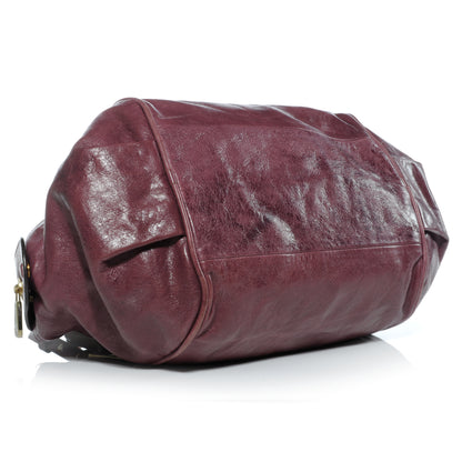 Chloe Glazed Leather Ethel Satchel Dark Purple 5 of 11