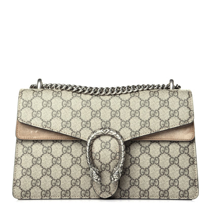 Gucci GG Supreme Monogram Small Dionysus Shoulder Bag Taupe 1 of 10