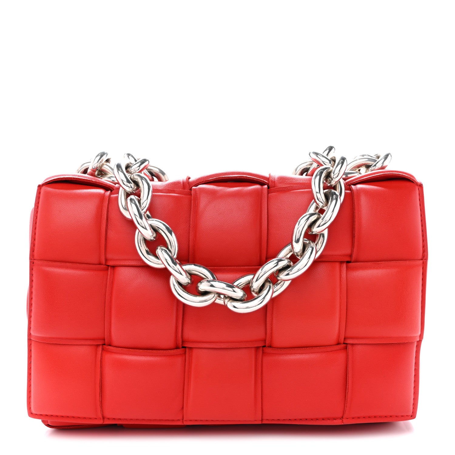 Bottega Veneta Lambskin Maxi Intreccio Padded Chain Cassette Crossbody Bag Nail Polish 1 of 12