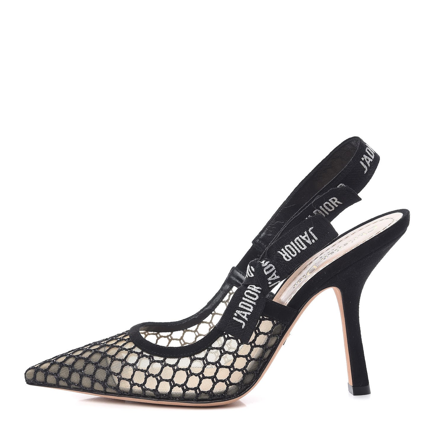 Resille Lambskin Ribbon J'Adior Slingback 100mm Pumps 39 Black