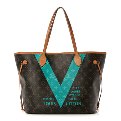 Louis Vuitton Monogram V Neverfull MM Turquoise 3 of 23