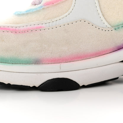 Chanel Wool Suede Calfskin CC Sneakers 38.5 Multicolor 11 of 12