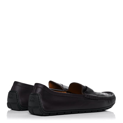 Gucci Calfskin Miro Soft Microguccissima Mens Driver Loafers 12 Dark Brown 4 of 11