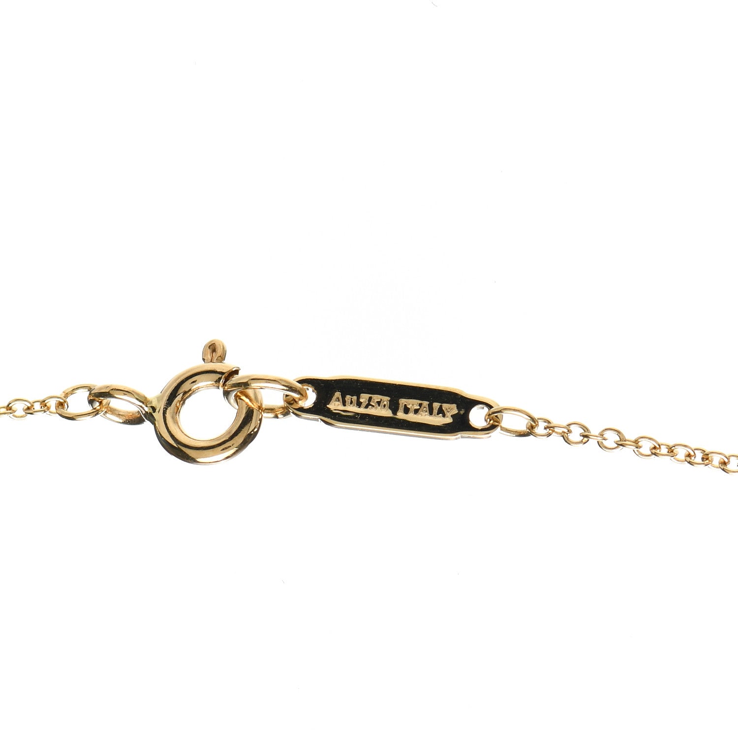 Tiffany 18K Yellow Gold Diamond Small Atlas Open Pave Pendant Necklace 5 of 6