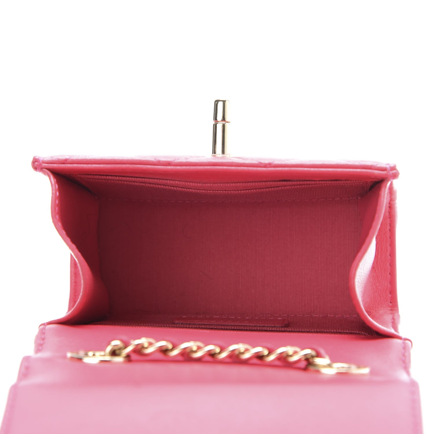 Chanel Lambskin Quilted Mini Trendy CC Clutch With Chain Pink 5 of 10