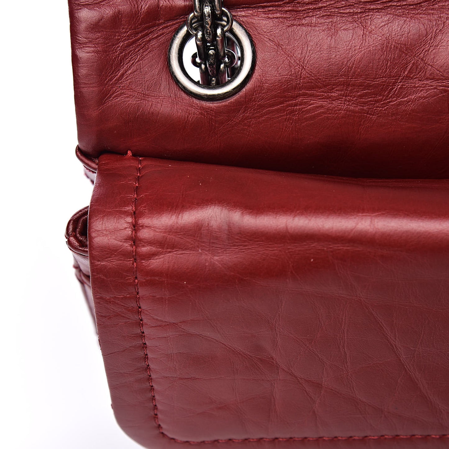 Aged Calfskin Quilted 2.55 Reissue 226 Flap Red