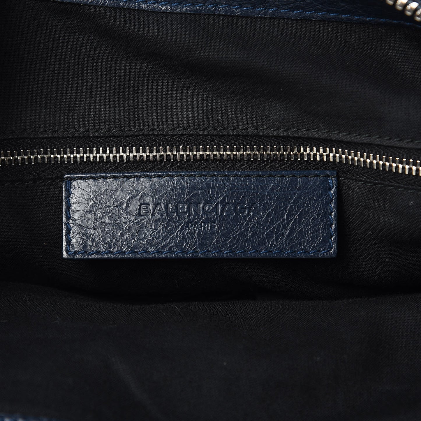 Agneau Giant 12 Silver Hardware Work Bleu Obscur