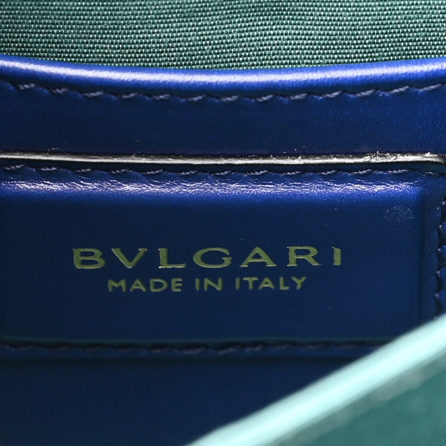 Bulgari Calfskin Serpenti Forever Top Handle Blue 6 of 9