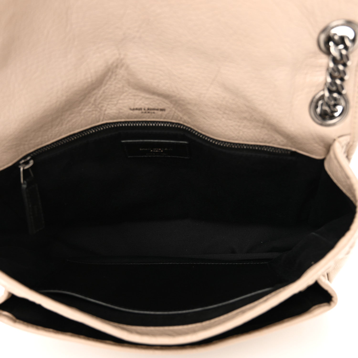 Saint Laurent Crinkled Calfskin Matelasse Monogram Medium Niki Chain Satchel Gold Sand 5 of 9