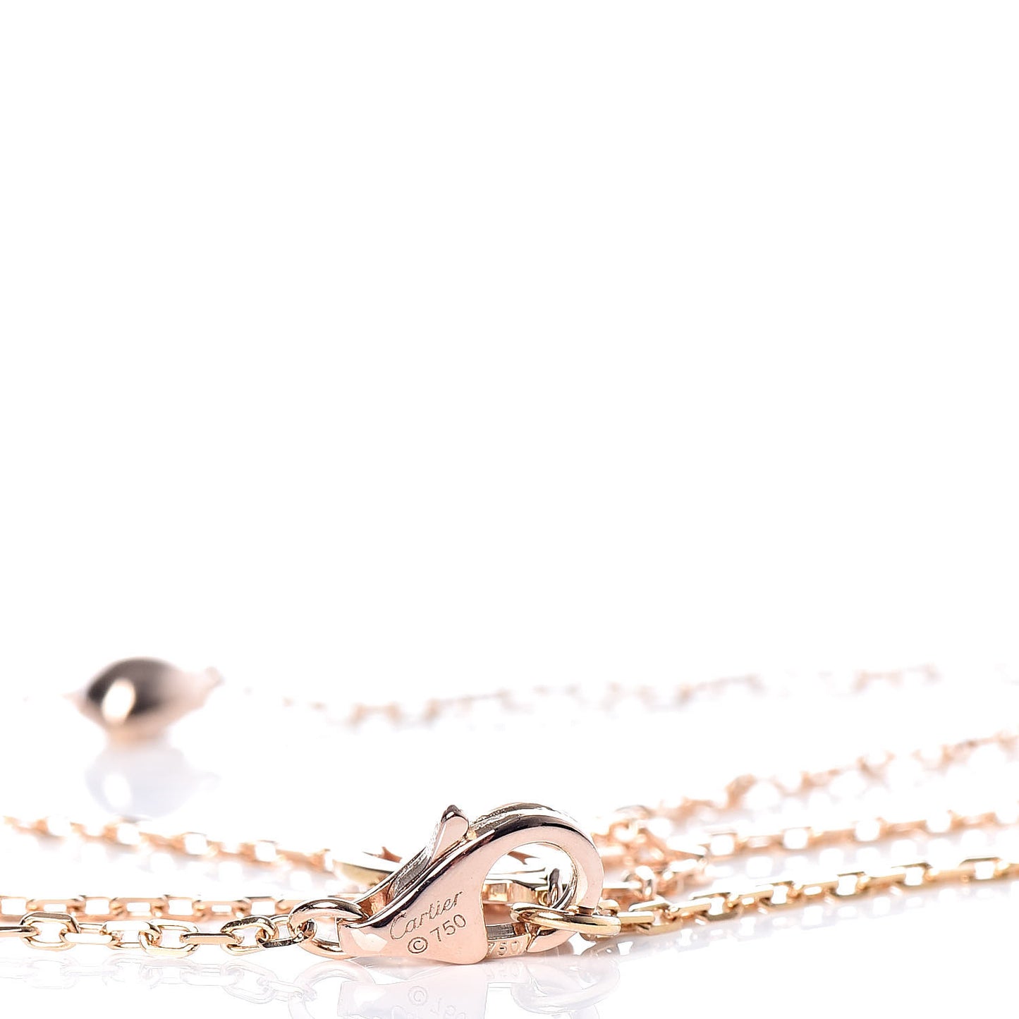 18K Pink Gold Diamond D'Amour Heart Pendant Necklace