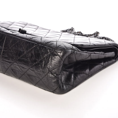 Chanel Metallic Aged Calfskin Quilted 2.55 Reissue 227 Flap So Black 6 of 9