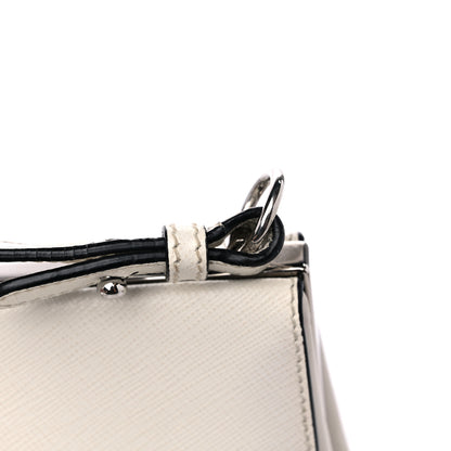 Prada Saffiano City Calfskin Light Frame Bag White 11 of 12