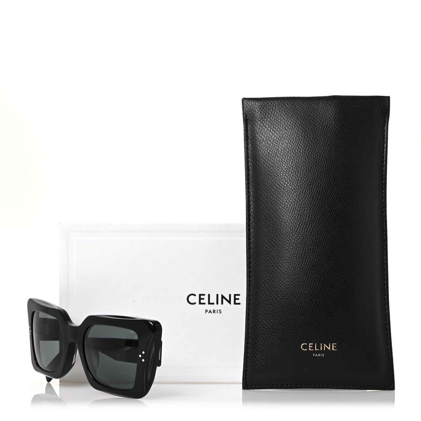 Acetate Square Sunglasses CL40156U Black