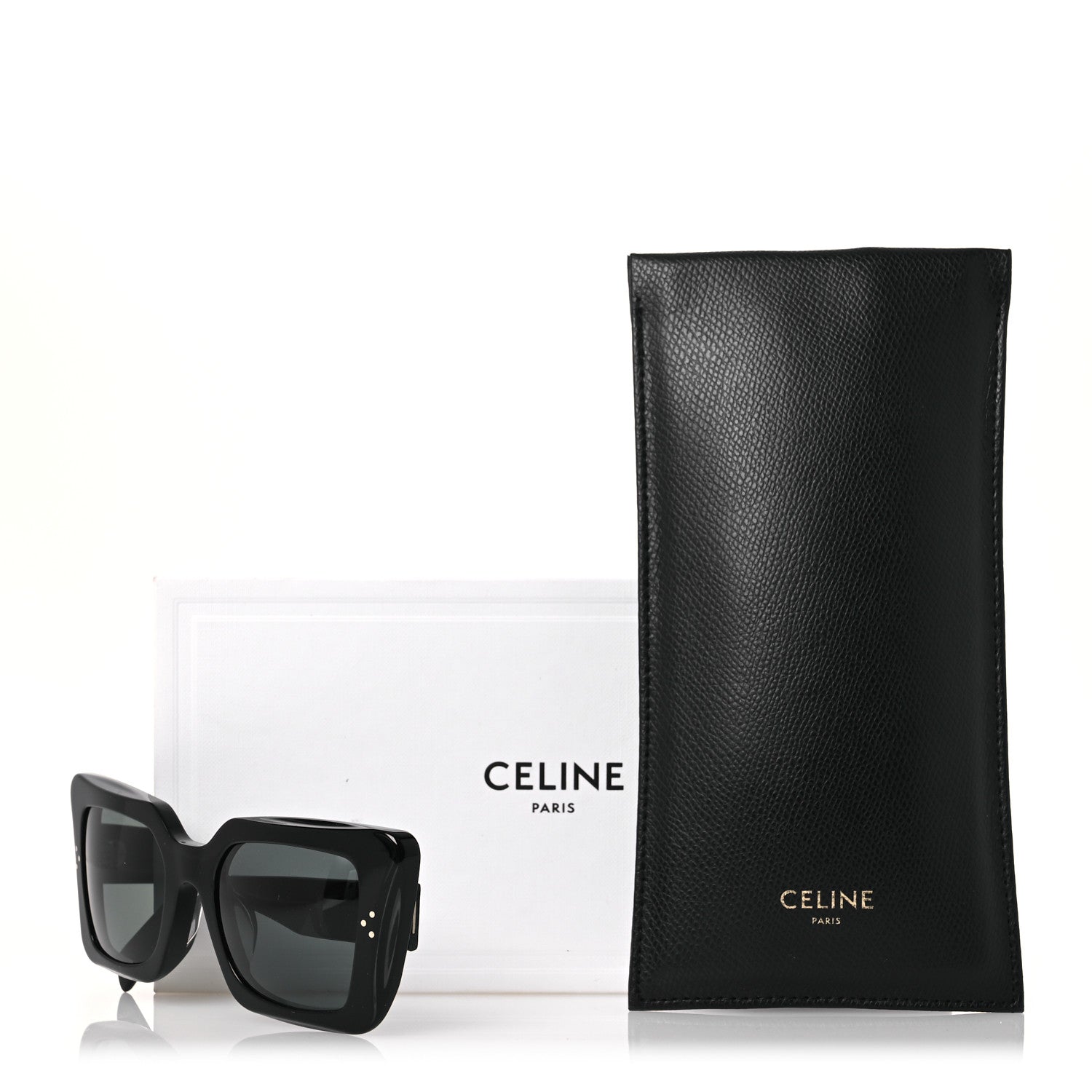 Celine Acetate Square Sunglasses CL40156U Black 7 of 7