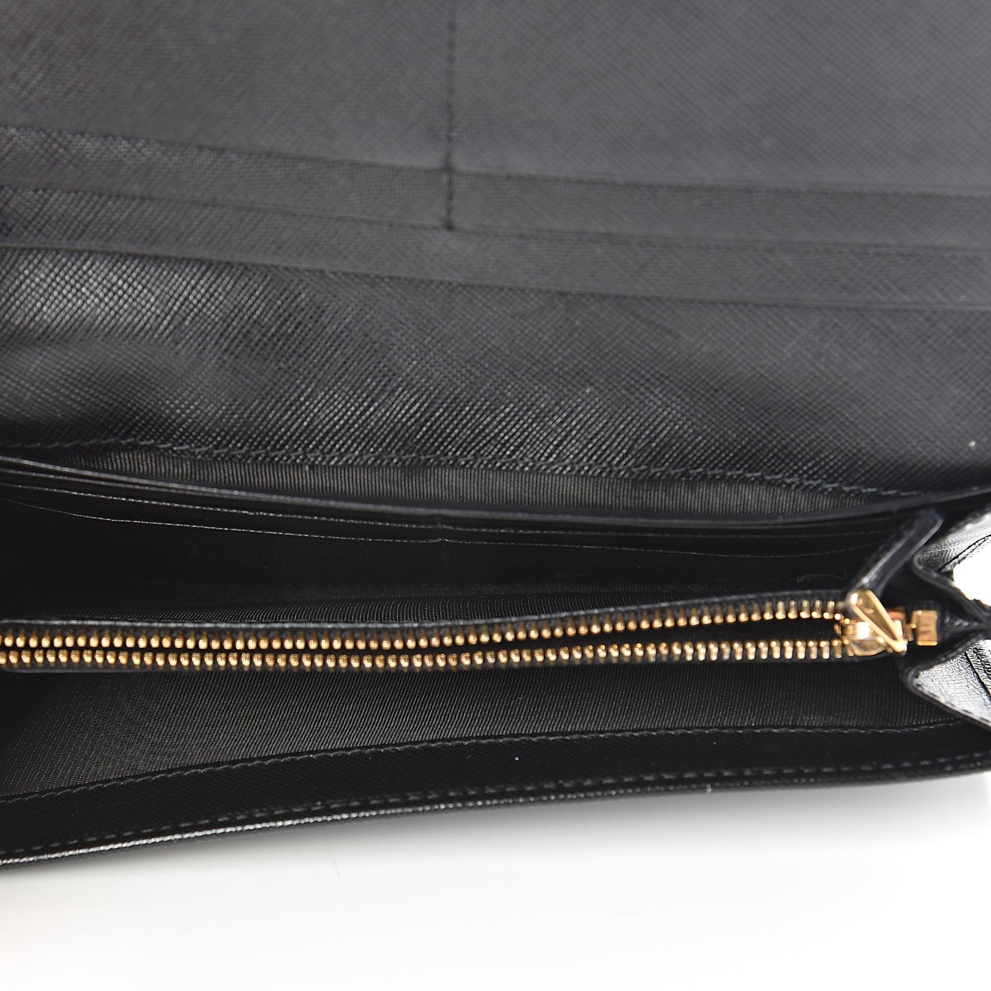 Saffiano Bow Continental Wallet Black
