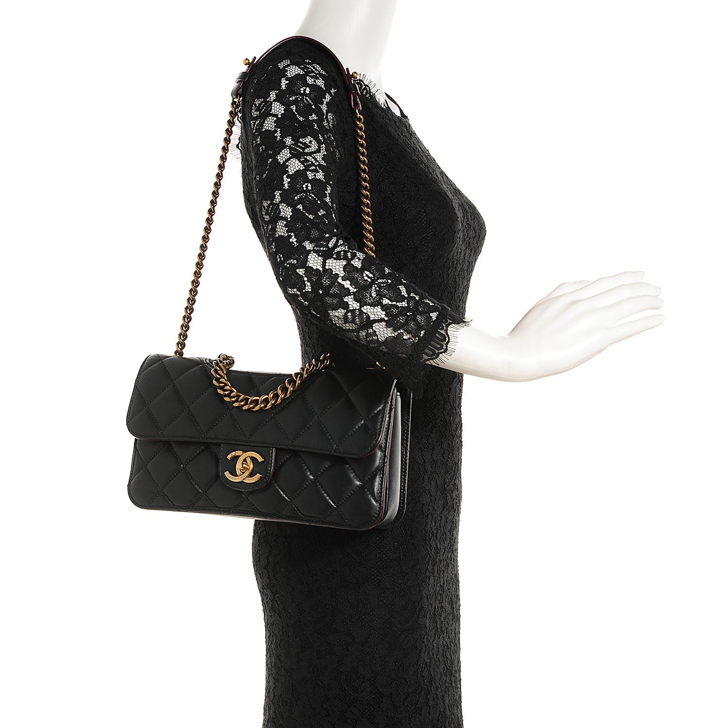 Chanel Calfskin Quilted Large Perfect Edge Flap Black 2 of 8