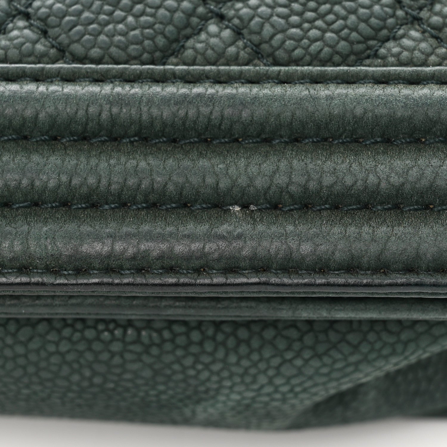 Chanel Iridescent Caviar Quilted Large Boy Flap Dark Green 11 of 14