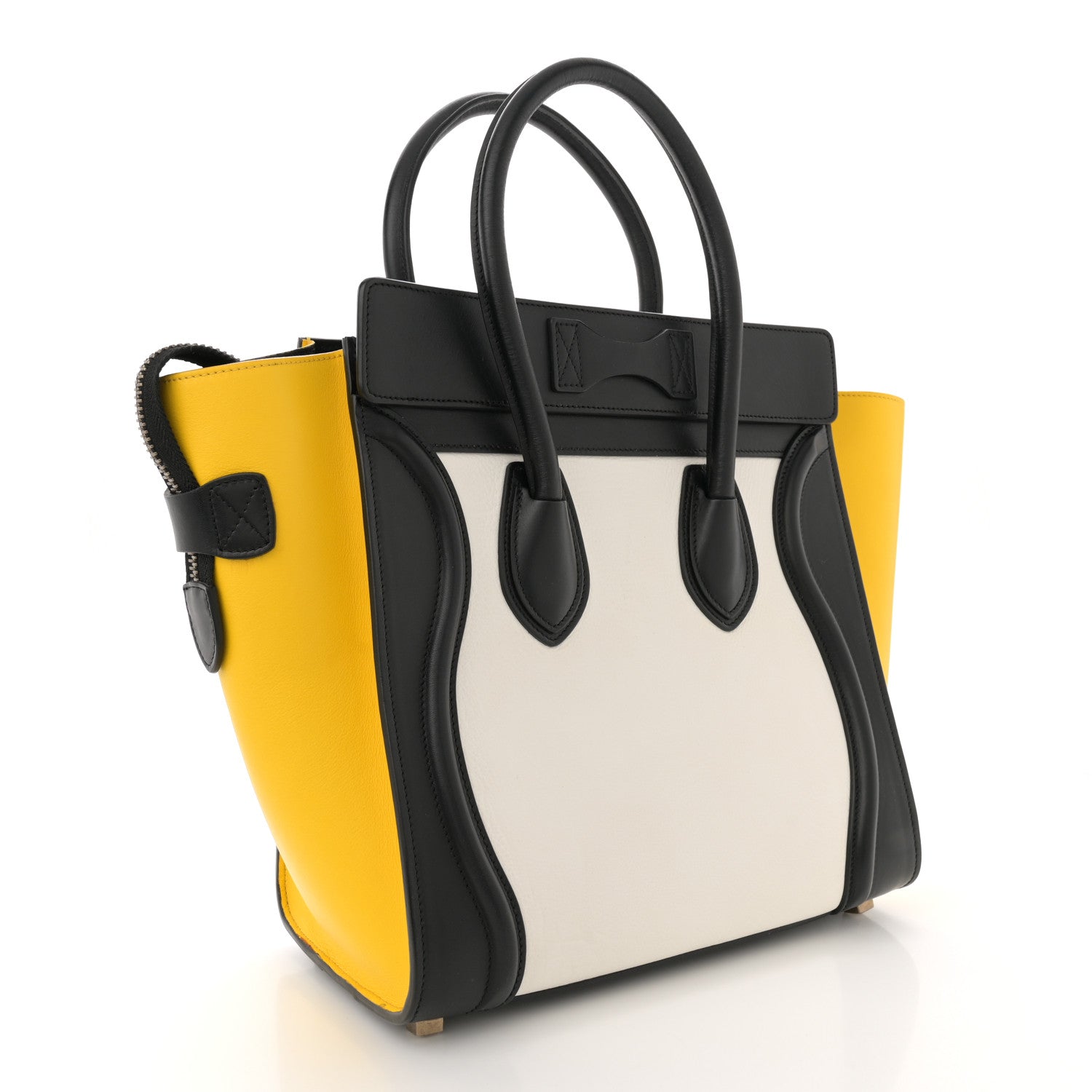 Celine Baby Grained Calfskin Nubuck Micro Tri-Color Luggage Desert 3 of 13