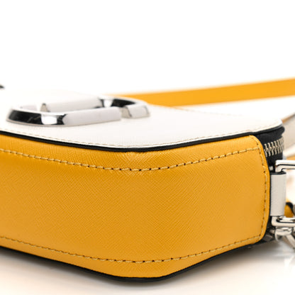 Marc Jacobs Saffiano Small Snapshot Camera Bag White Yellow 10 of 11