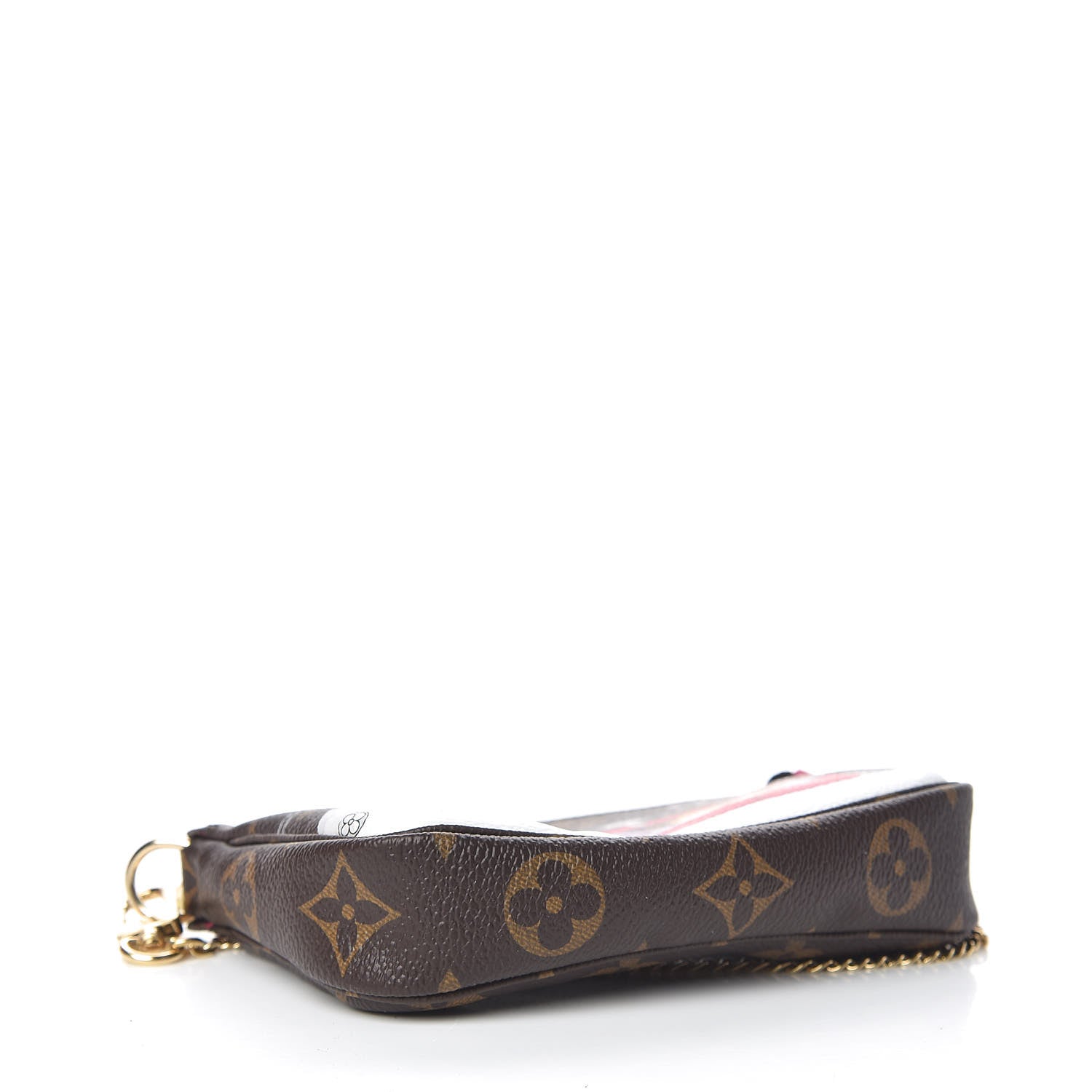 Louis Vuitton Monogram 2019 Christmas Animation Mini Courchevel Pochette Accessories Fuchsia 4 of 8