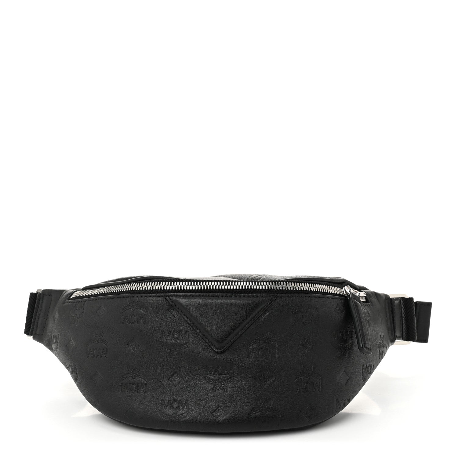 MCM Calfskin Ottomar Monogram Fursten Belt Bag Black 1 of 9
