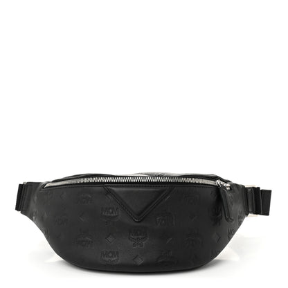 MCM Calfskin Ottomar Monogram Fursten Belt Bag Black 1 of 9