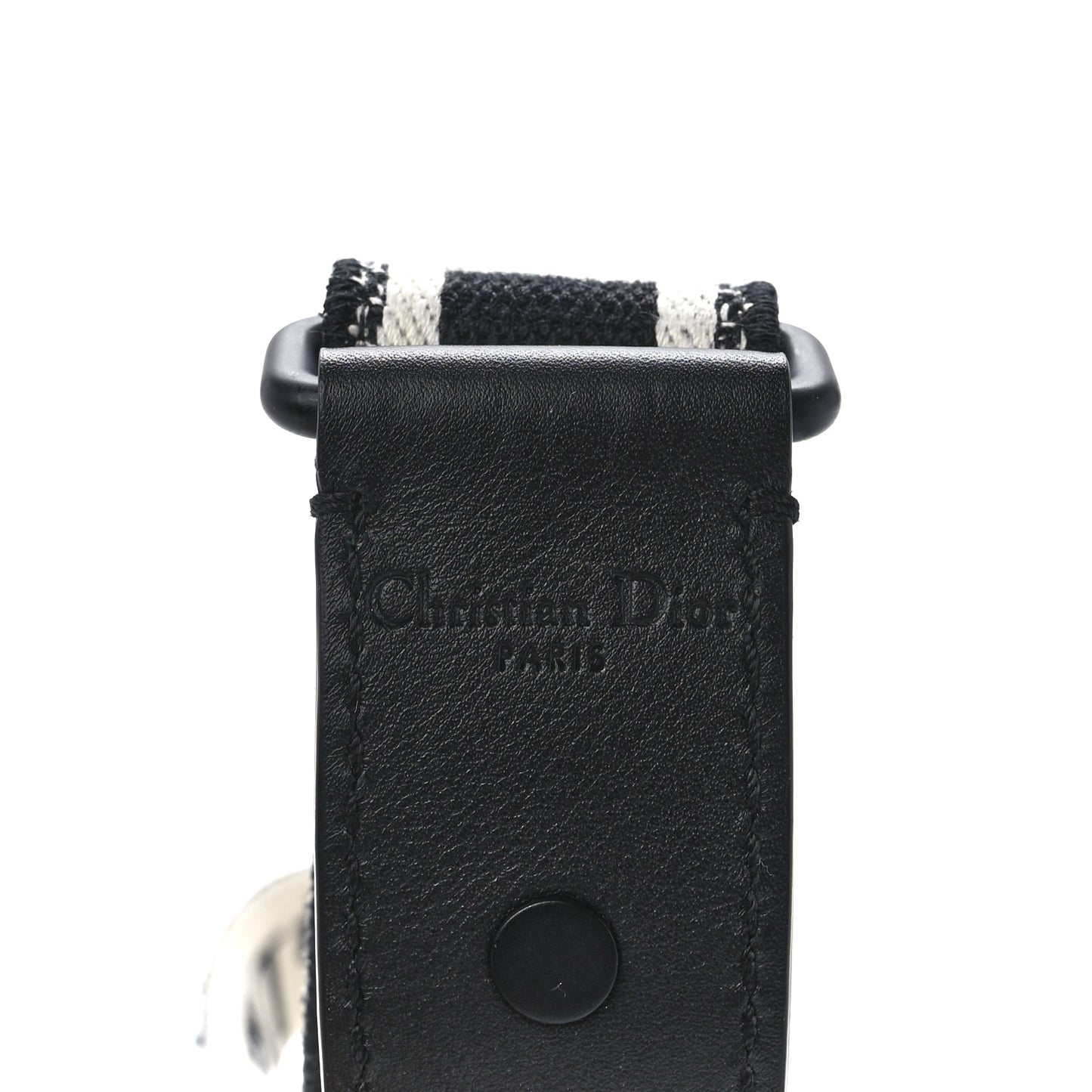 Canvas Embroidered Shoulder Strap Black Ultramatte