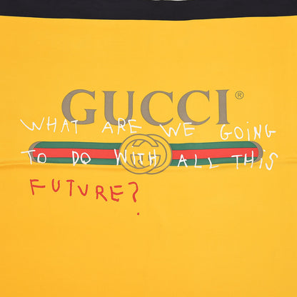Gucci Silk Coco Capitan Logo Square Scarf Sun Black 3 of 4