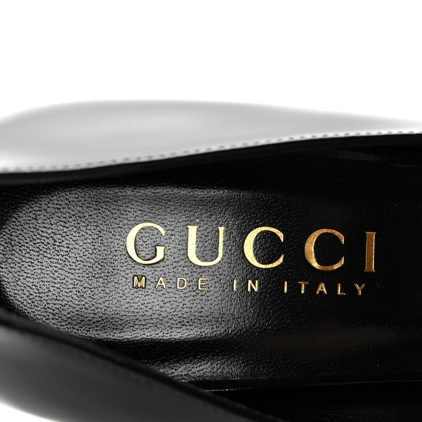 Shiny Calfskin Horsebit Signora 85mm Pumps 39 Black