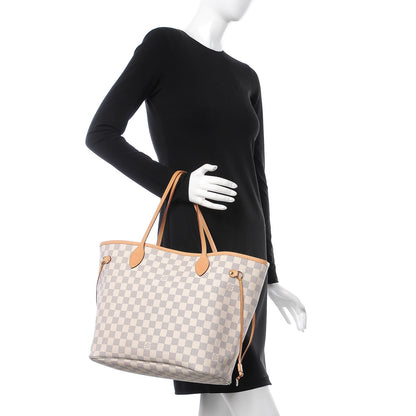 Louis Vuitton Damier Azur Neo Neverfull MM Rose Ballerine 2 of 9