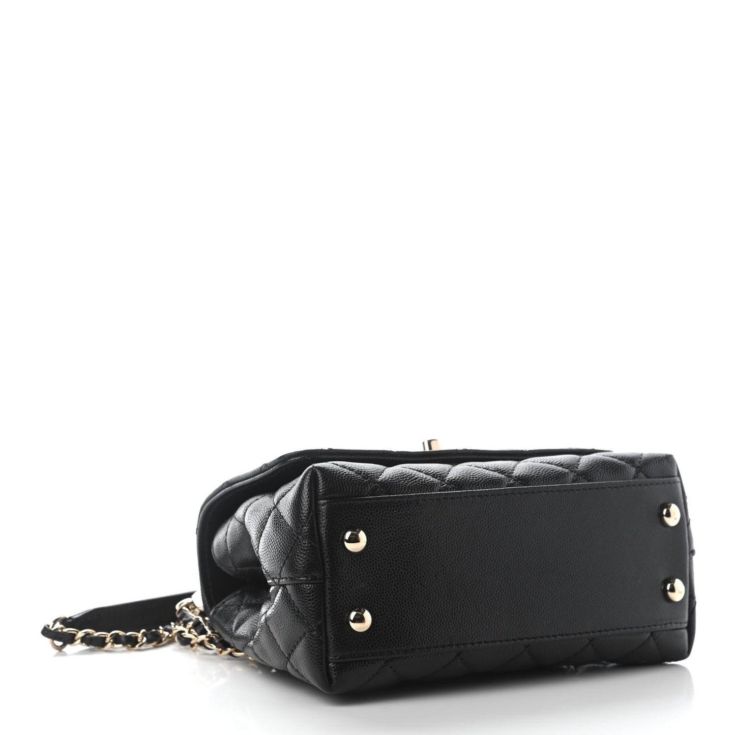 Caviar Quilted Extra Mini Coco Handle Flap Black