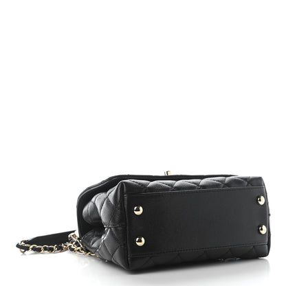 Chanel Caviar Quilted Extra Mini Coco Handle Flap Black 4 of 9