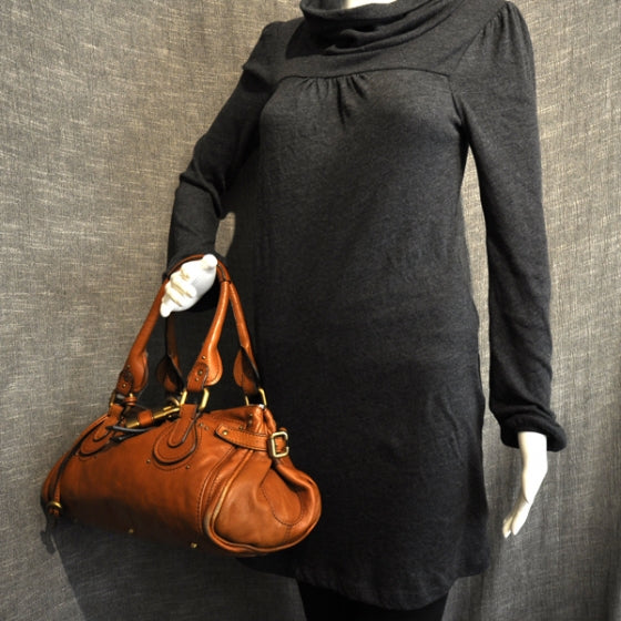 Chloe Leather Paddington Satchel Camel 2 of 17