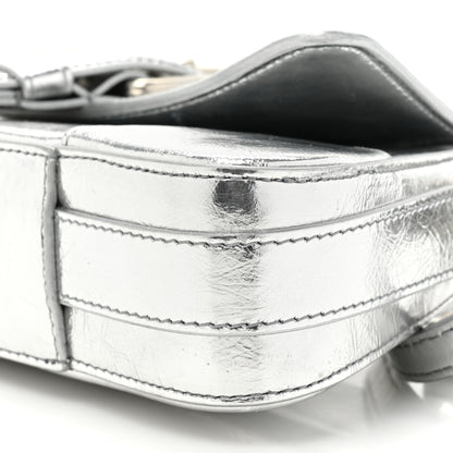 Balenciaga Smooth Metallic Calfskin Small Lindsay Shoulder Bag Silver 7 of 9