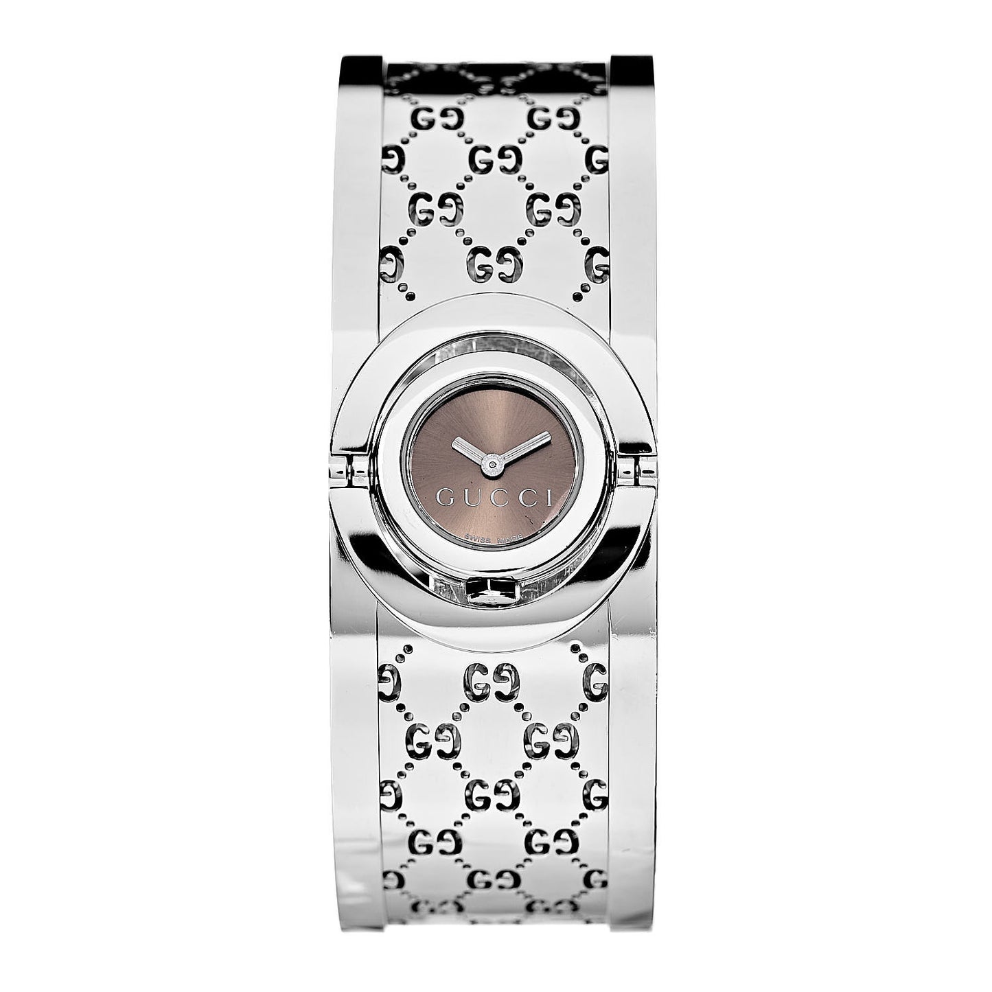Stainless Steel 23mm Twirl Quartz Watch Brown