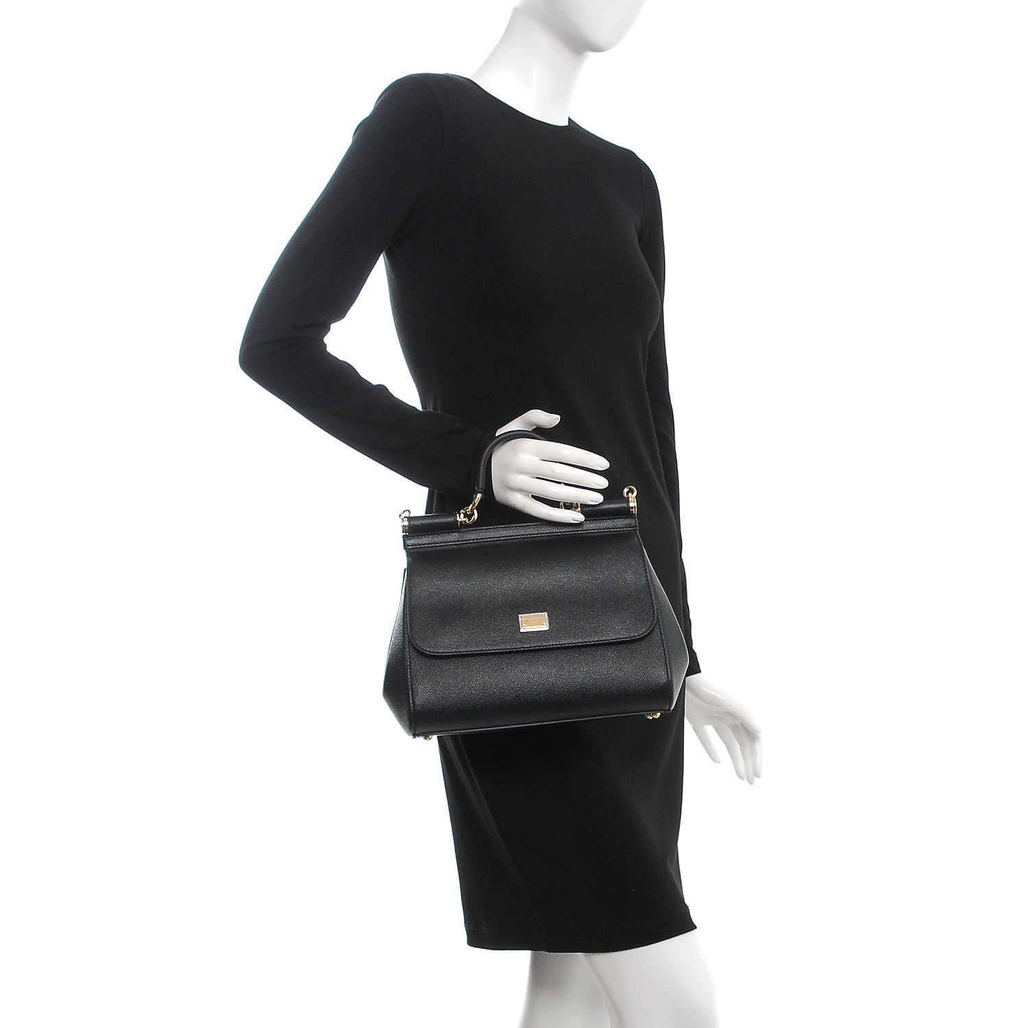 Dolce & Gabbana Dauphine Medium Miss Sicily Satchel Black 3 of 8