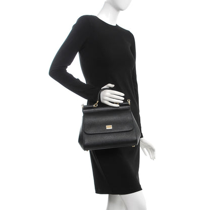 Dolce & Gabbana Dauphine Medium Miss Sicily Satchel Black 3 of 8