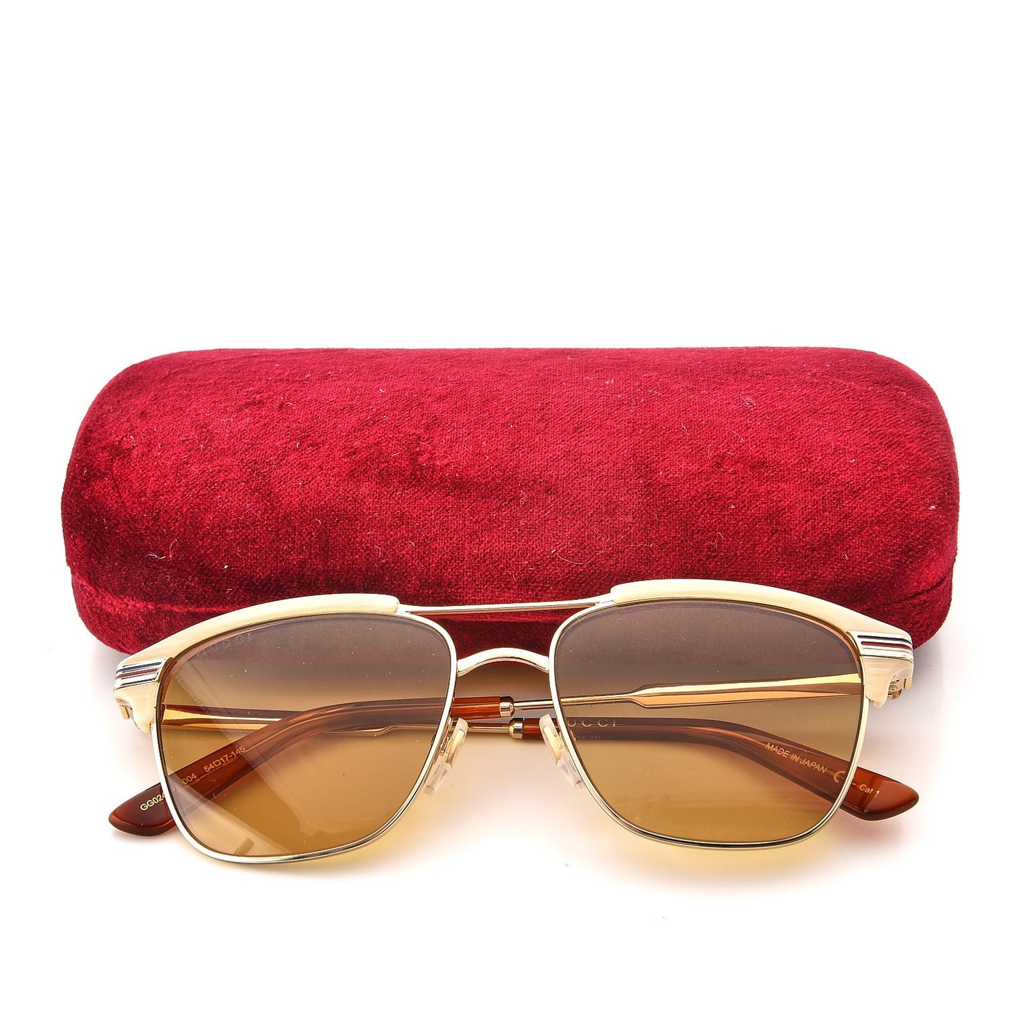 Square Frame Sunglasses GG0241S Beige