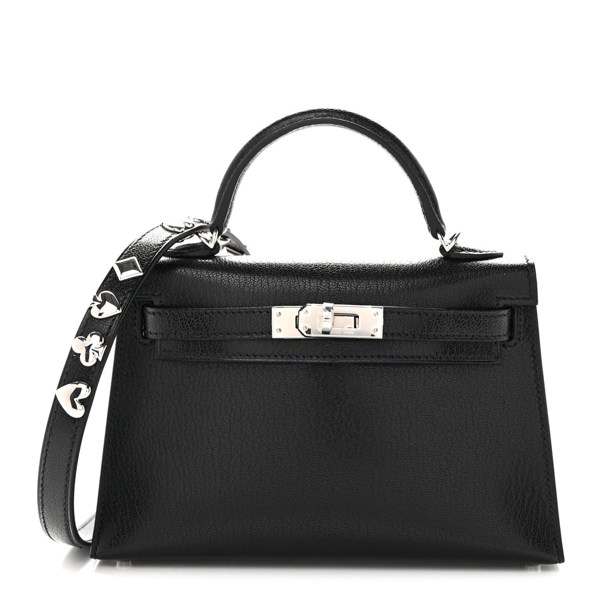 Chevre Chamkila Clou de Coeur Mini Kelly Sellier 20 Black